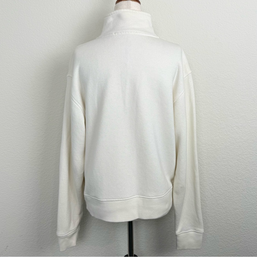 Jenni Kayne Quarter Zip Sweatshirt in Cream Size Small - Picture 7 of 14